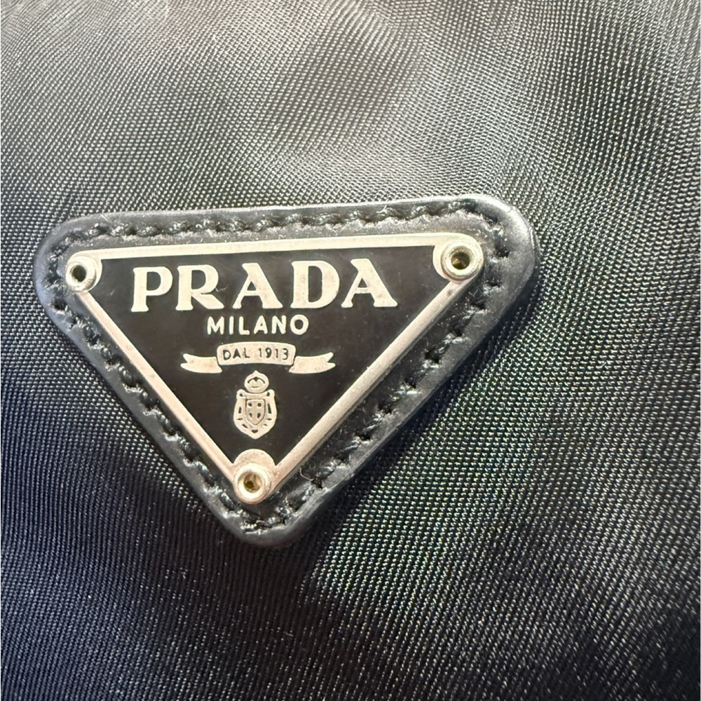 Prada Black Nylon Triangle Logo Cosmetic Bag - Picture 7 of 9